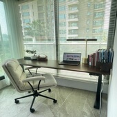 北美黑胡桃樱桃木白蜡木 实木电动升降桌办公学习书桌电脑电竞桌