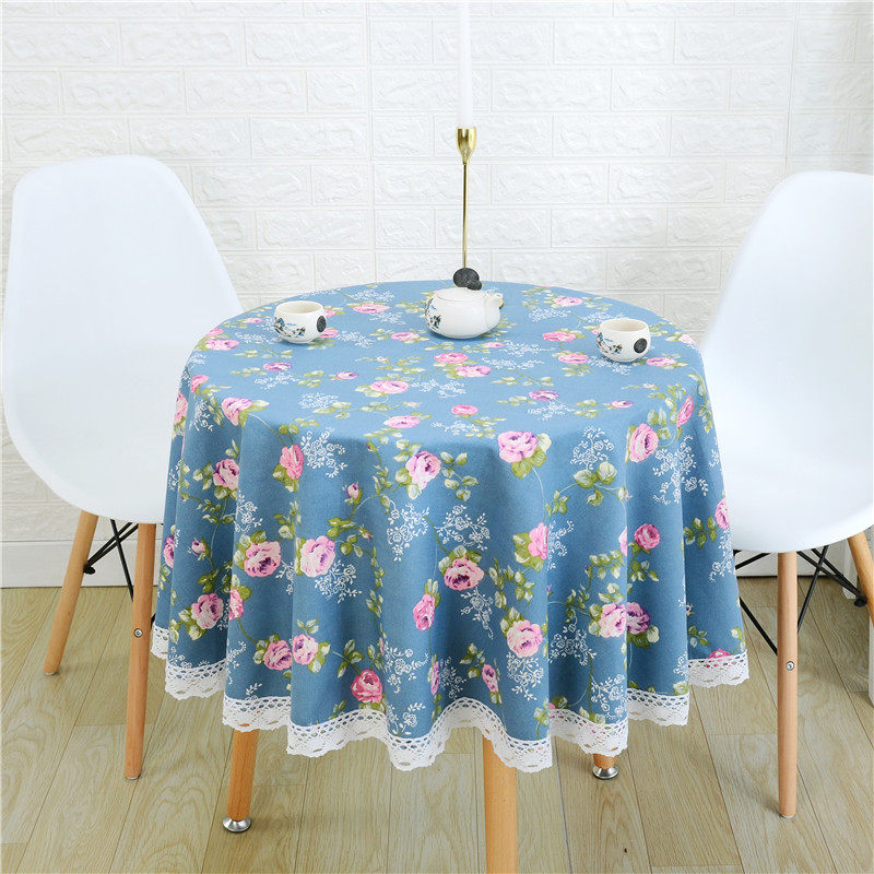 亚新款棉麻餐桌台布艺田园碎花小圆桌茶几正方形书桌加厚盖巾桌垫,居家布艺,桌布,淘宝优惠券,粉丝福利购,淘宝优惠卷