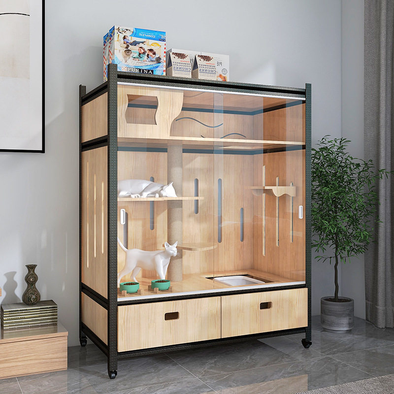 猫别墅实木豪华猫屋家用室内猫窝玻璃猫房全景不占地猫笼子猫柜,宠物/宠物食品及用品,猫笼子/猫别墅,淘宝优惠券,粉丝福利购,淘宝优惠卷