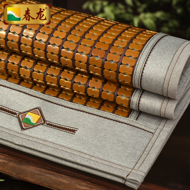 春龙竹席麻将席双布绳可折叠1.5m1.8米双人床垫夏季竹块麻将凉席,床上用品,竹席,淘宝优惠券,粉丝福利购,淘宝优惠卷
