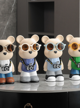 2024年新款暴力熊储蓄罐男孩女孩只进不出儿童零钱陶瓷龙年存钱罐