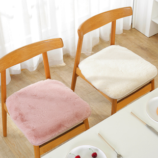 冬季兔毛绒椅子垫加厚保暖屁垫餐椅坐垫子办公室学生久坐防滑座垫