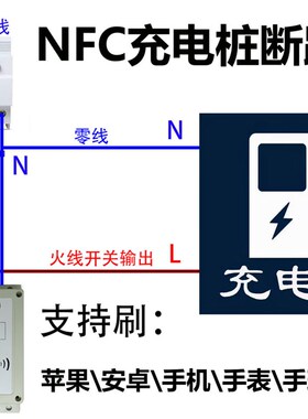 充电桩NFC刷卡开关断路器空开漏电保护保护箱电动车开关锁