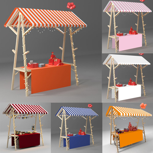 集市摊位木制活动棚架商场售货车小吃花车折叠夜市摆摊市集展示架