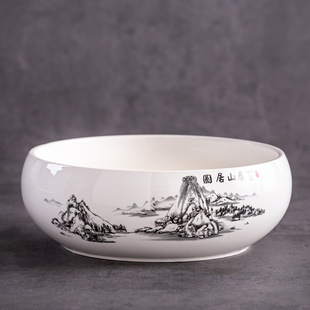 桌面垃圾桶家用餐桌上垃圾盘吐骨碟碗茶几果皮盆办公室烟灰缸大号