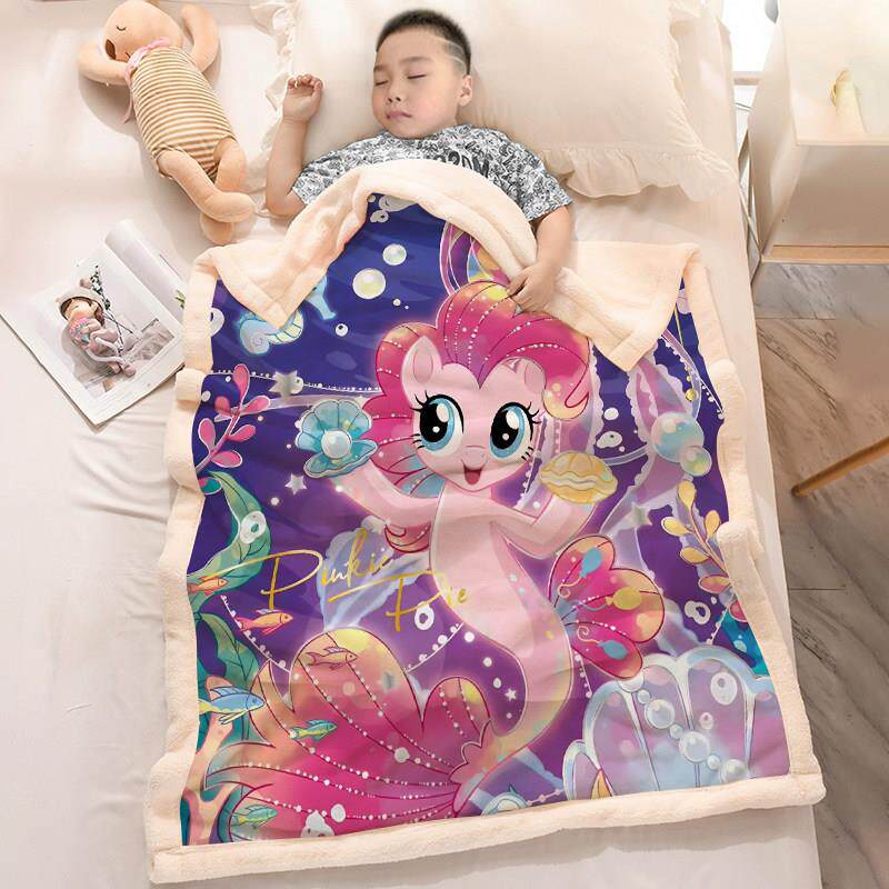 可爱加厚牛奶绒毛毯双面法莱绒盖毯幼儿园午睡毯保暖休闲毯