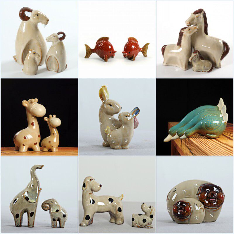 客厅电视柜酒柜装饰品少女心房间卧室桌面摆设玄关陶瓷可爱小摆件