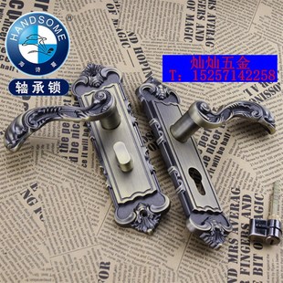 海诗蔓青古铜色欧式室内卧室房间门锁木门把手锁卫生间分体执手锁