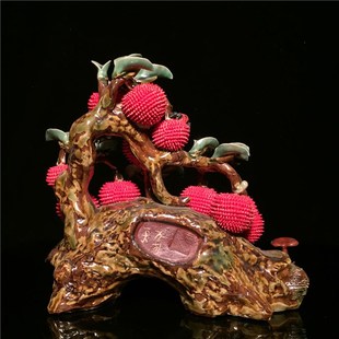 石湾公仔陶瓷满堂红摆件玄关客厅电视柜荔枝装饰品乔迁新居送礼品