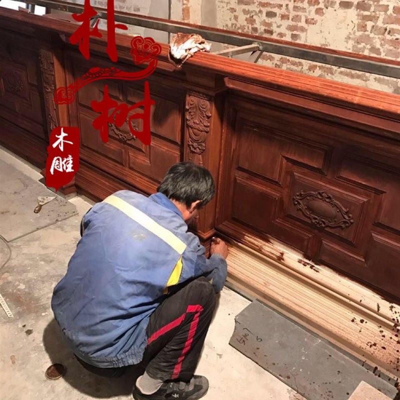 欧式家具柱头垭口门边花型 罗马柱装饰 实木雕花壁炉柜子东阳木雕