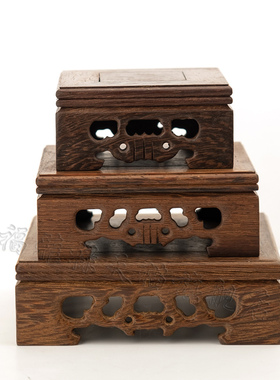 玉玺印章工艺底座官印财印摆件专用底座鸡翅木方形底座正方底座