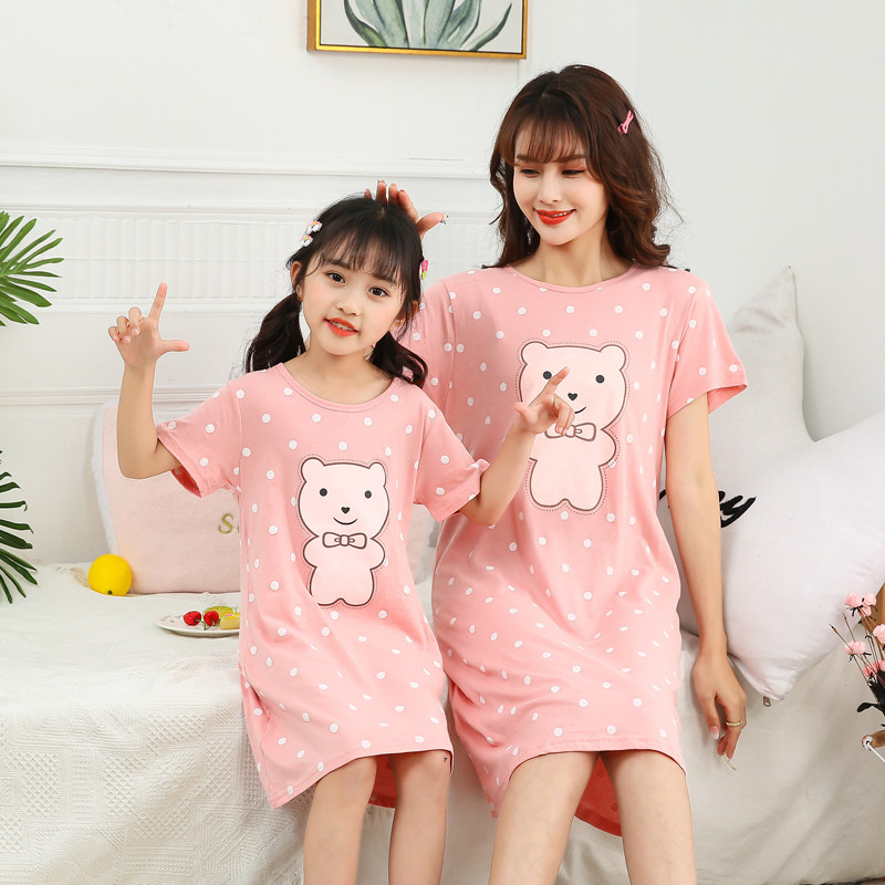 短袖薄款纯棉亲子居家宝宝睡裙夏季裙子女孩母女连衣裙儿童睡衣裙,童装/婴儿装/亲子装,家居裙/睡裙,淘宝优惠券,粉丝福利购,淘宝优惠卷