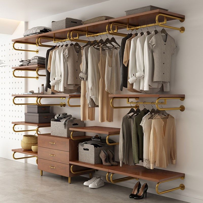 壁挂式衣帽间置物架子组装铁艺全挂式衣柜家用卧室金属挂衣架砌墙,住宅家具,衣帽架,淘宝优惠券,粉丝福利购,淘宝优惠卷