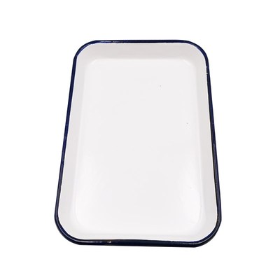 搪瓷方盘白色调色盘化工瓷盘20*30长方形消毒盘子实验室托盘30x40