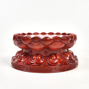 观音莲花底座佛像底座供奉菩萨底座实木加高莲花座家用佛台供奉垫