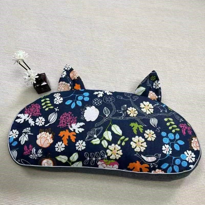 猫耳枕老粗布纯棉枕套单人枕芯套护颈枕儿童卡通月牙枕头套可拆洗,床上用品,枕套,淘宝优惠券,粉丝福利购,淘宝优惠卷