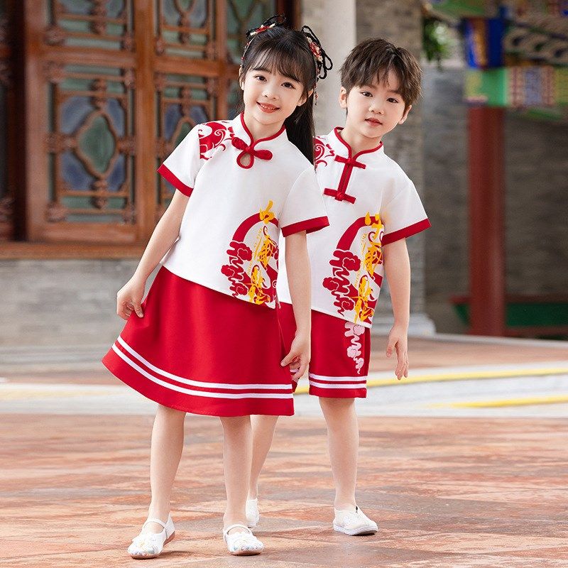 六一儿童演出服中国风汉服唐装大班服小学生幼儿园毕业合唱表演服,童装/婴儿装/亲子装,汉服,淘宝优惠券,粉丝福利购,淘宝优惠卷