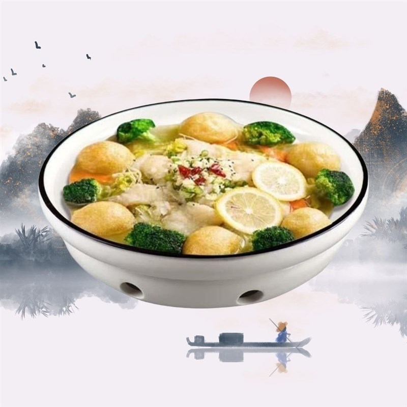 陶瓷保温菜盘子酒精炉蜡烛加热炉创意干锅碗酒店鱼盘家用大号明炉