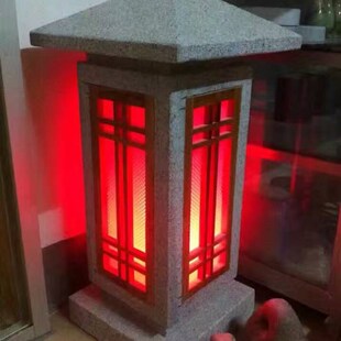 定制天然石灯复古户外日式庭院石灯笼石头灯园林景观石灯雕刻摆件