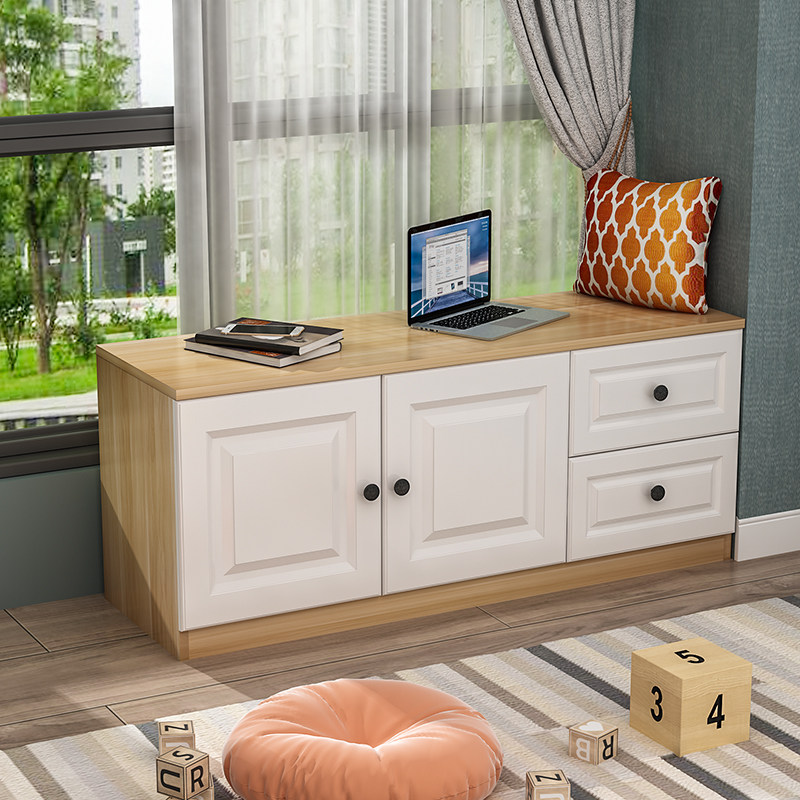 飘窗柜地柜可坐收纳储物柜阳台家用置物柜落地式矮柜可定制窗台柜,住宅家具,飘窗柜,淘宝优惠券,粉丝福利购,淘宝优惠卷