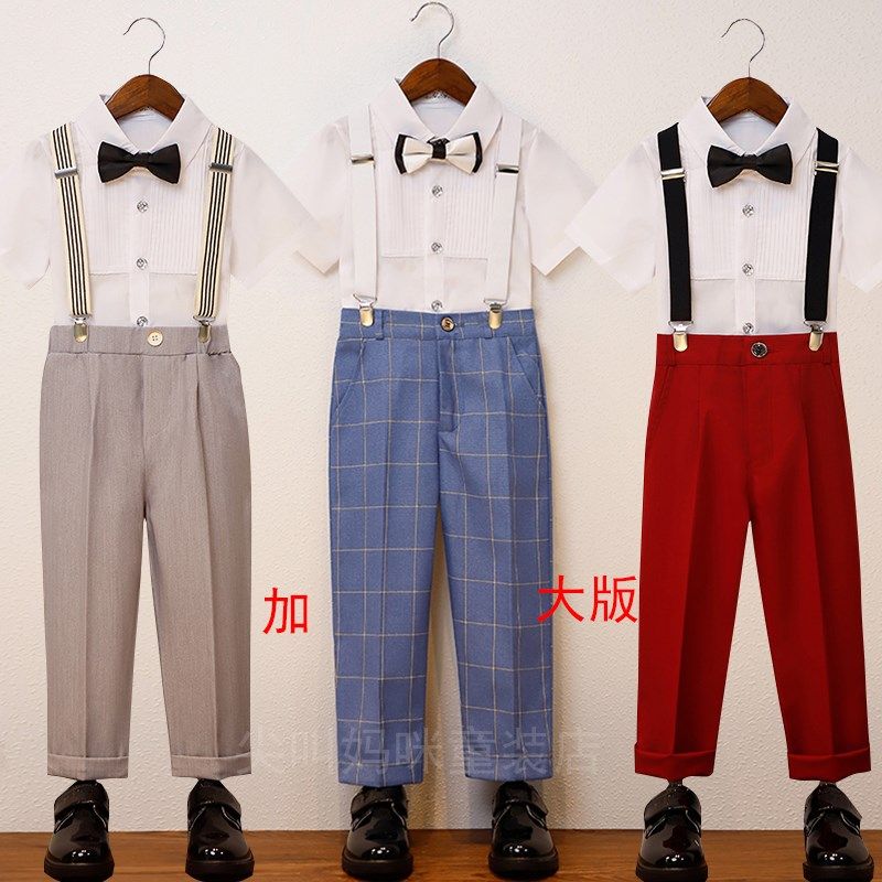 儿童加大版衬衣裤子套装演出服夏季男童胖款背带裤主持西装婚礼服,童装/婴儿装/亲子装,儿童礼服,淘宝优惠券,粉丝福利购,淘宝优惠卷