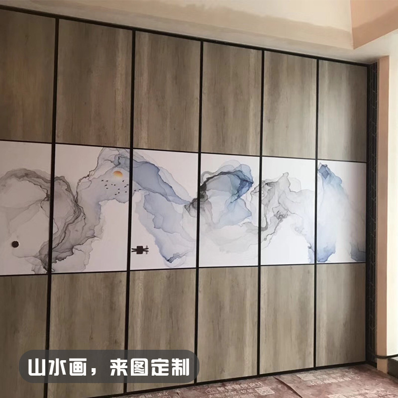 西安酒店活动隔断墙宴会餐厅包厢隔断推拉屏风移动隔音折叠门隔间