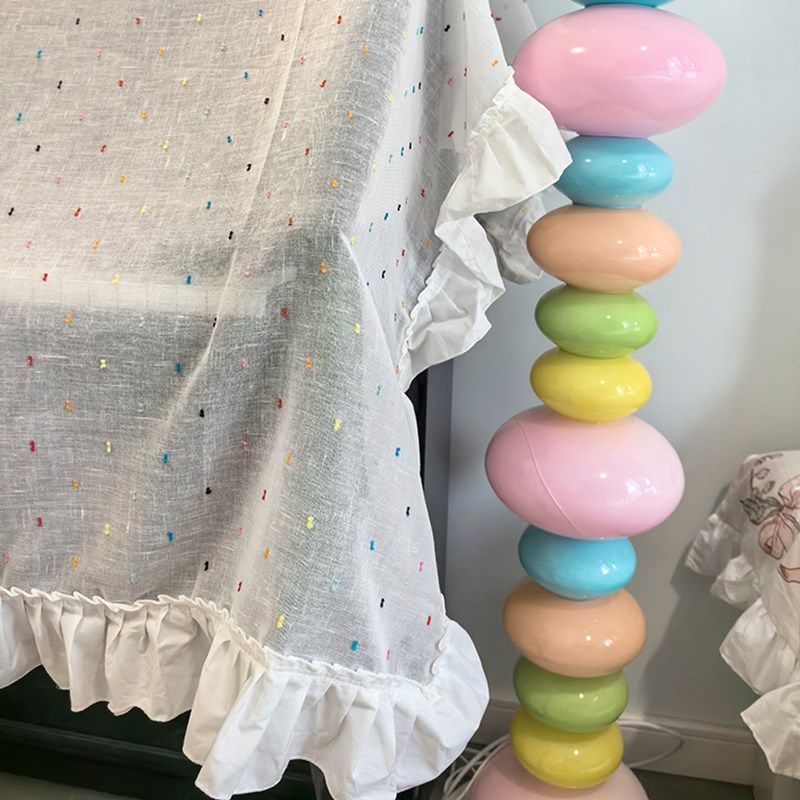 洋气花苞裙摆边钢琴顶盖布茶几防尘盖布防猫毛彩色点点布艺装饰,居家布艺,钢琴罩,淘宝优惠券,粉丝福利购,淘宝优惠卷