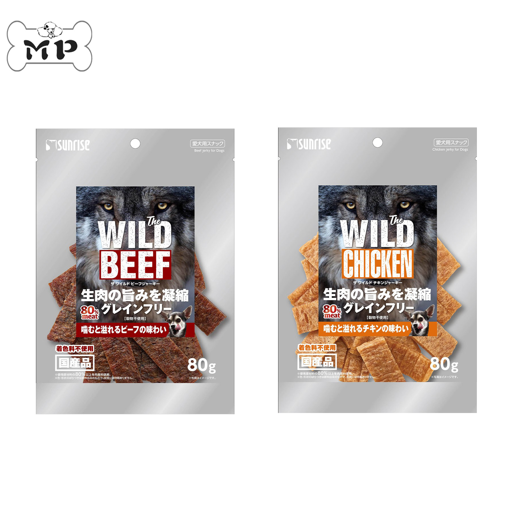 『Memory Pet』日本代购sunrise无谷物柔软牛肉鸡肉干宠物狗零食