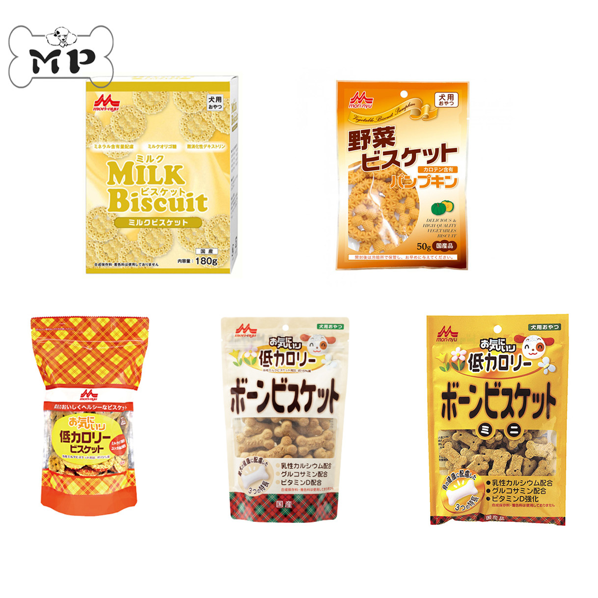 『Memory Pet』日本morinyu森乳低卡牛奶骨头蔬菜南瓜饼干狗零食