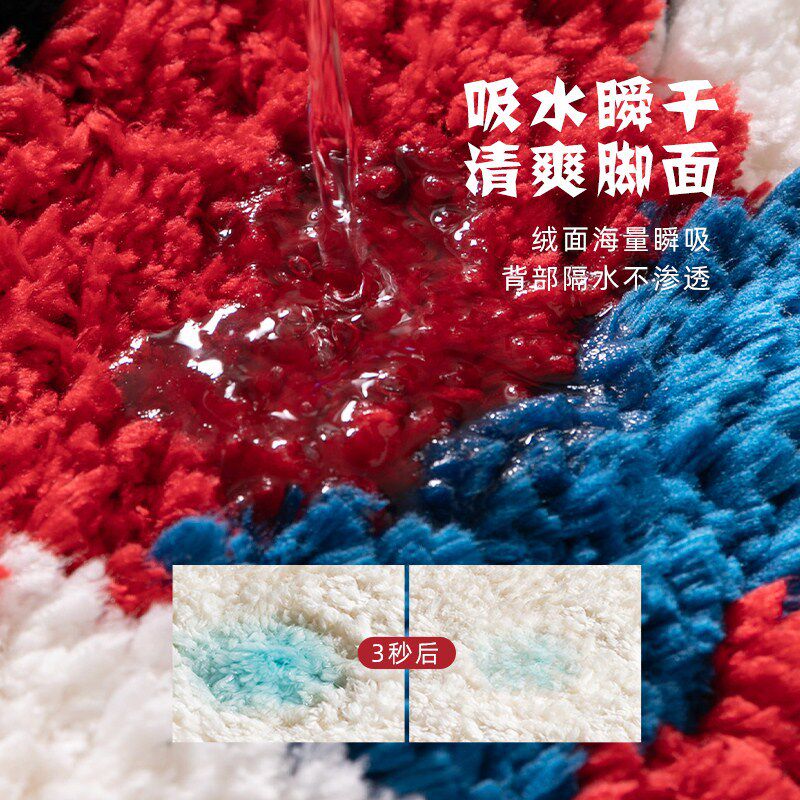 虎年地垫入户门垫卡通可机洗懒人进门吸水脚垫新年撸猫感除尘地毯