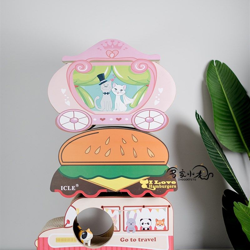 汽车猫抓板磨爪器耐磨瓦楞网红猫窝猫房子逗猫大号猫咪猫别墅,宠物/宠物食品及用品,猫抓板,淘宝优惠券,粉丝福利购,淘宝优惠卷