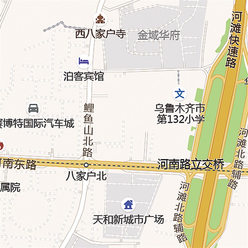 2024新款乌鲁木齐市城区地图办公室挂图高清防水墙壁装饰实物定制