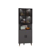 实木角柜轻奢三角柜玻璃酒柜拐转角客厅多层展示边柜卧室置物架子