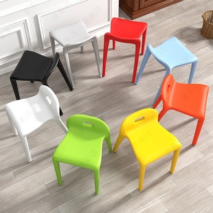凳子塑料加厚家用北欧简约小板凳商用等位可摞叠矮靠背高凳餐桌椅