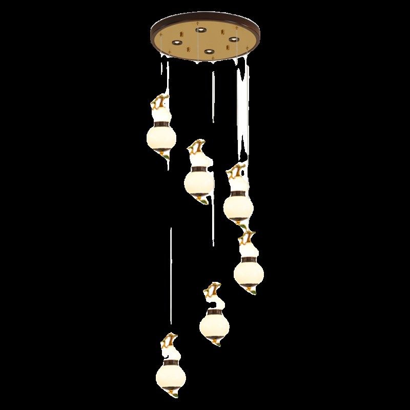 新中式楼梯吊灯旋转楼梯灯实木葫芦吊灯古典高档中国风吊灯具LED,家装灯饰光源,LOFT/复式住宅/楼梯吊灯,淘宝优惠券,粉丝福利购,淘宝优惠卷