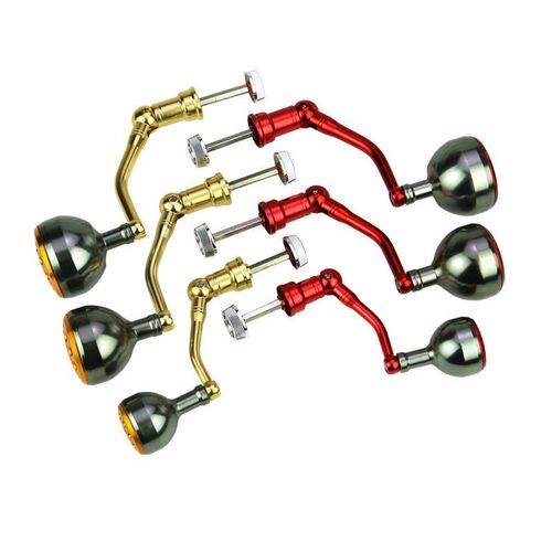 全金属渔轮摇把纺车轮渔具鱼线轮金属球握把握手摇手渔具配件摇柄