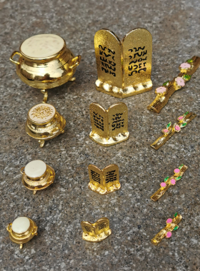 以色列金属工艺品圣炉石板石杖十诫亚伦发芽杖特色桌面摆件小礼品