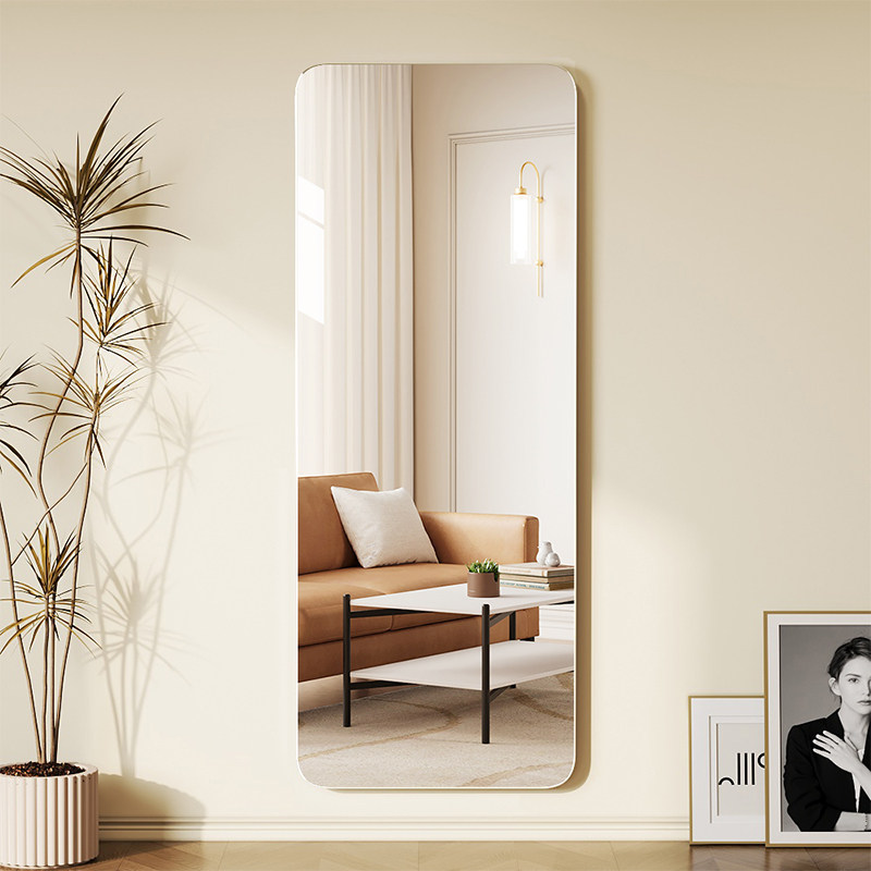玻璃镜子贴墙自粘免打孔卧室家用穿衣镜防爆镜无框全身镜壁挂式,住宅家具,穿衣镜,淘宝优惠券,粉丝福利购,淘宝优惠卷