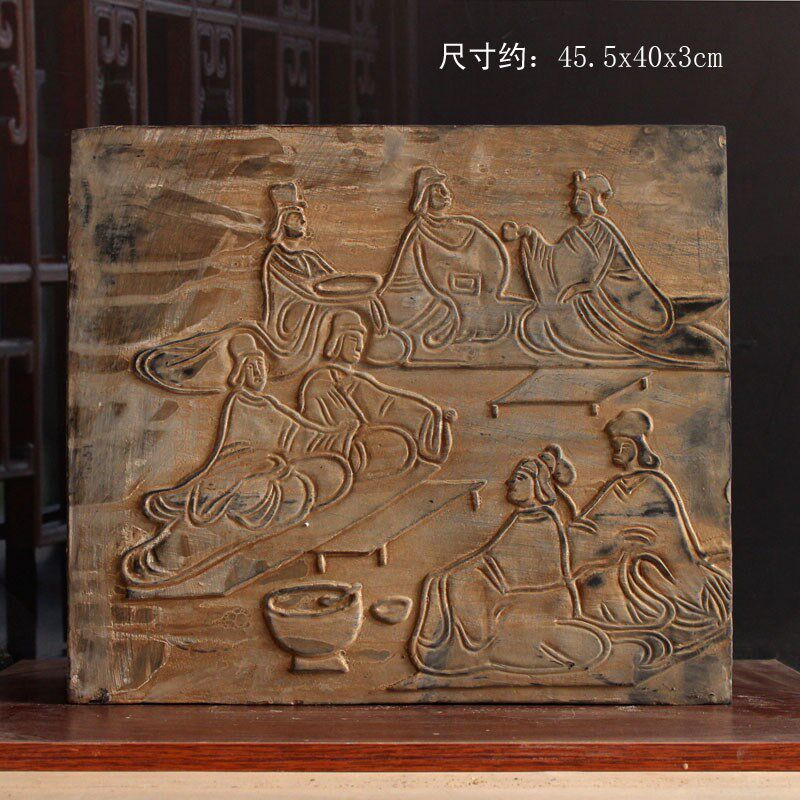 汉代画像砖陶砖摆件酒肆宴饮市井庖厨画像砖拓片拓版古建筑装修