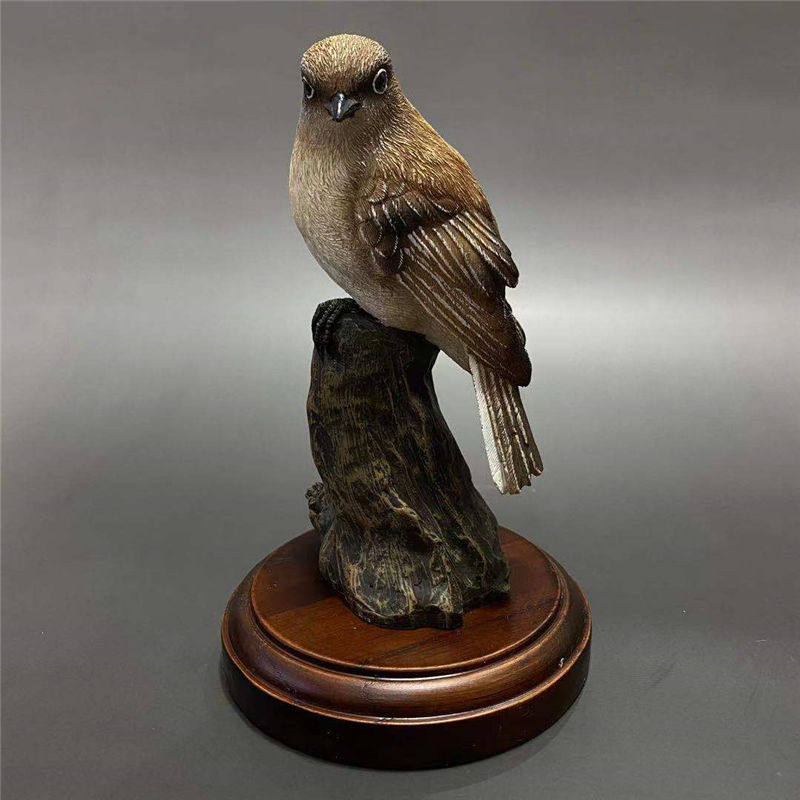 摆件树脂工艺品鸟类麻鸟花园庭院摆件客厅装饰乔迁新居开业礼品