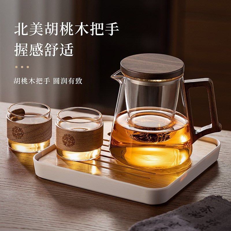 办公室玻璃茶壶家用耐高温茶水分离泡茶壶2025新款茶具泡茶杯单壶,餐饮具,茶壶,淘宝优惠券,粉丝福利购,淘宝优惠卷