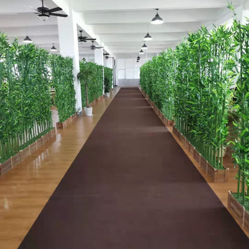 仿真人造假竹子环保隔断屏风竹子酒店客厅装饰细水竹毛竹塑料绿植