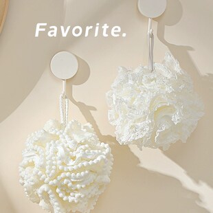 高档不散花沐浴球超柔软泡泡浴洗澡球女士家用大号起泡浴花高端