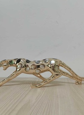 金钱豹 桌面招财摆件客厅装饰品办公室摆设开业贺礼玄关高端大气