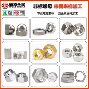304/316/铜/2205尼龙锁紧螺母DIN985细牙左牙M24*1.5美制防松螺帽