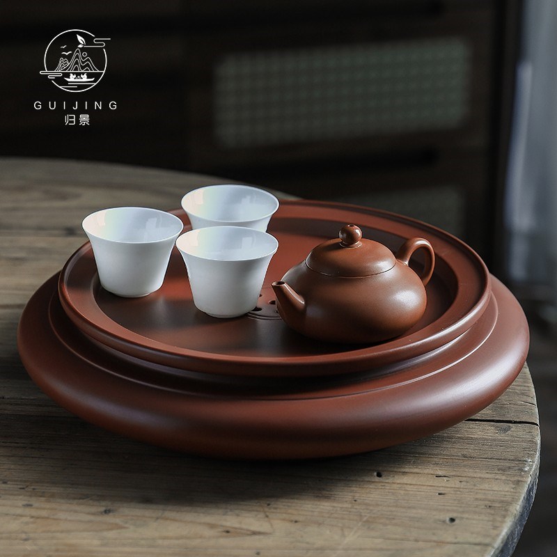 归景丨剑梨丨纯手工潮州朱泥手拉壶薄胎全手工紫砂壶小容量茶壶