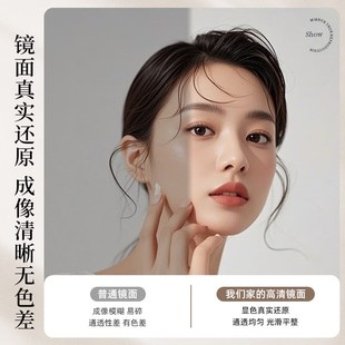 法式格子镜壁炉装饰摆件全身镜贴墙穿衣镜入户玄关全壁挂装饰镜子