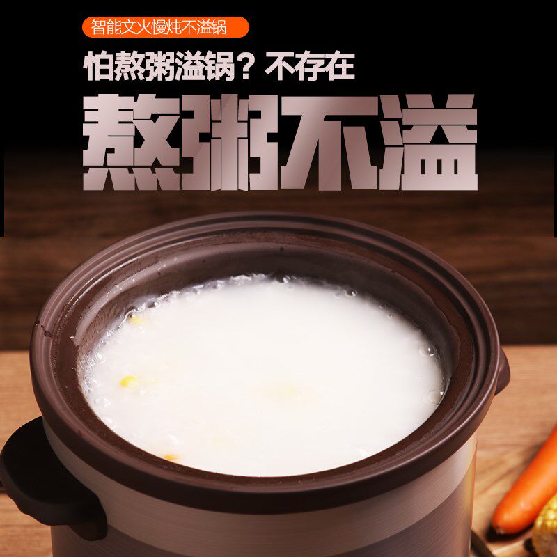 水晶宫大容量多功能智能紫砂陶瓷电炖锅煲汤商家用10L煲汤粥神器