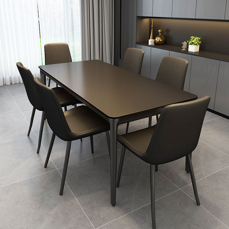 意式白色岩板餐桌家用大小户型轻奢饭厅长方形吃饭桌椅组合6/8人,住宅家具,岩板餐桌,淘宝优惠券,粉丝福利购,淘宝优惠卷