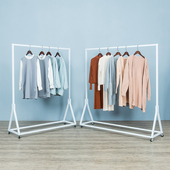 龙门架货架上墙白色挂衣架女装 童装 店衣服架子 店展示架落地式 服装